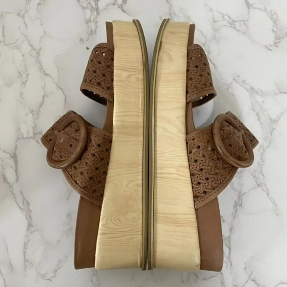 Dr. Scholl's Original Collection Sandals Sz 7.5M Brown  Slip On Comfort Platform - Picture 6 of 11